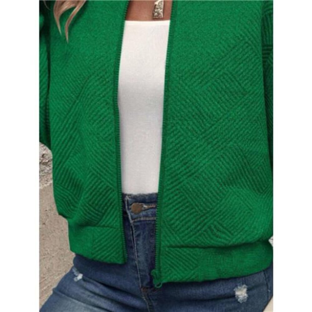 Texture Zip-Up Bomber Jacket - Picture 7 of 16